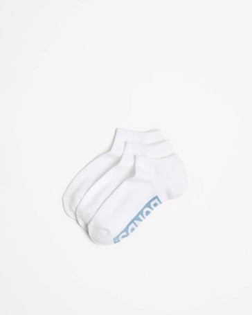 Cotton Blend Logo Cushioned Low Cut Socks 3 Pack - Bonds