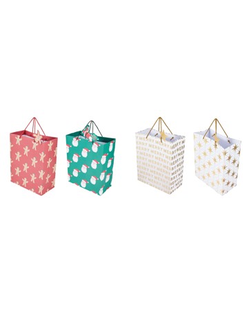 Anko 4 Pack Large Gift Bags - Assorted