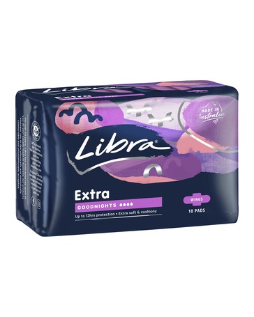 Libra Extra Goodnights Pads - 10 Pack