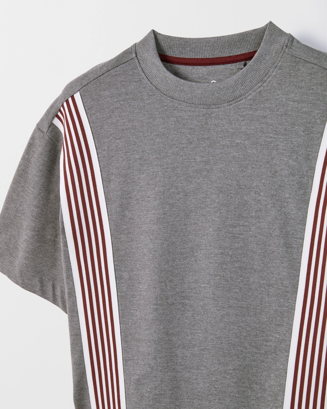 Australian Cotton Oversized Sports Tape T-Shirt - Grey 6 of 6