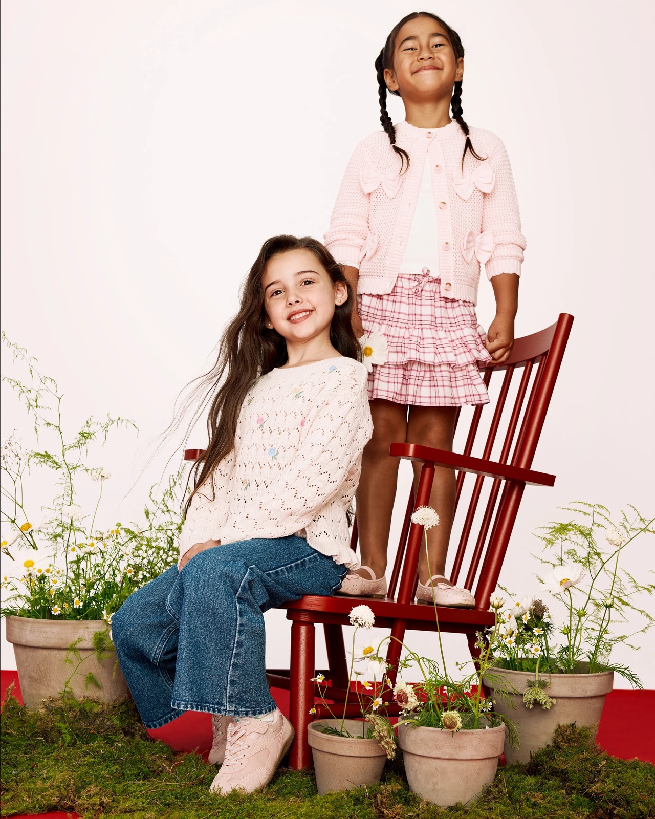 Australian Cotton Pointelle Embroidered Sweater - Cream 3 of 3