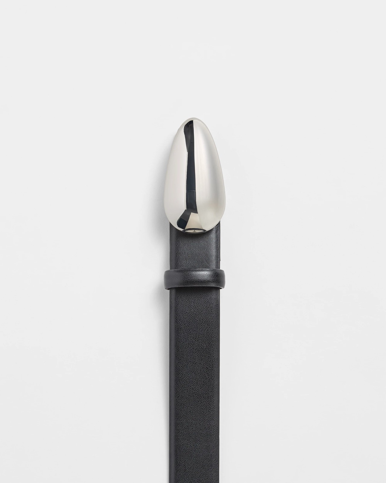 Irregular Almond Buckle Jean Belt - Black 3 of 3