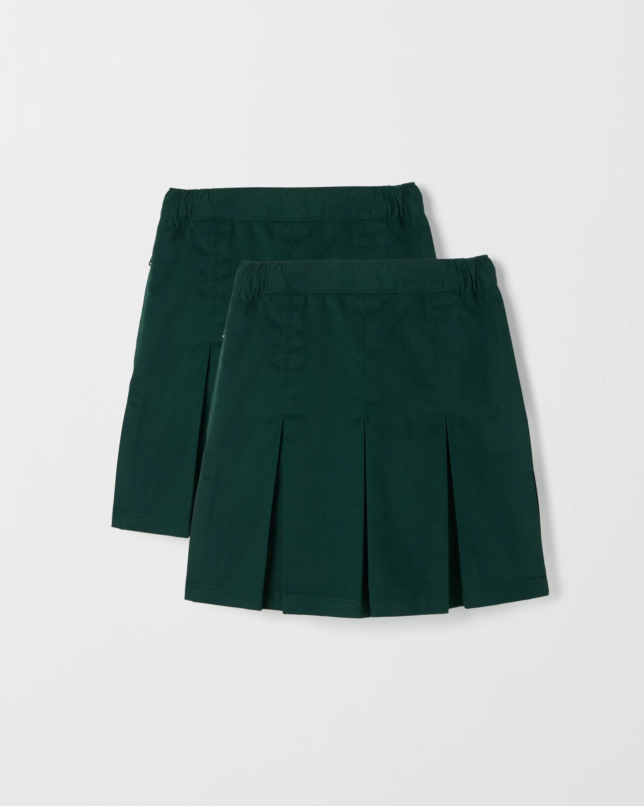 Australian Cotton Blend School 2 Pack Drill Skort - Bottle Green 3 of 5