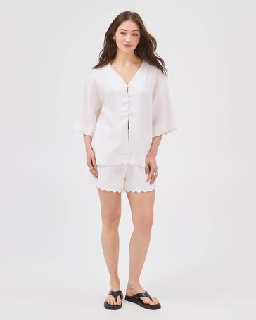 Lily Loves European Linen Scallop Shirt
