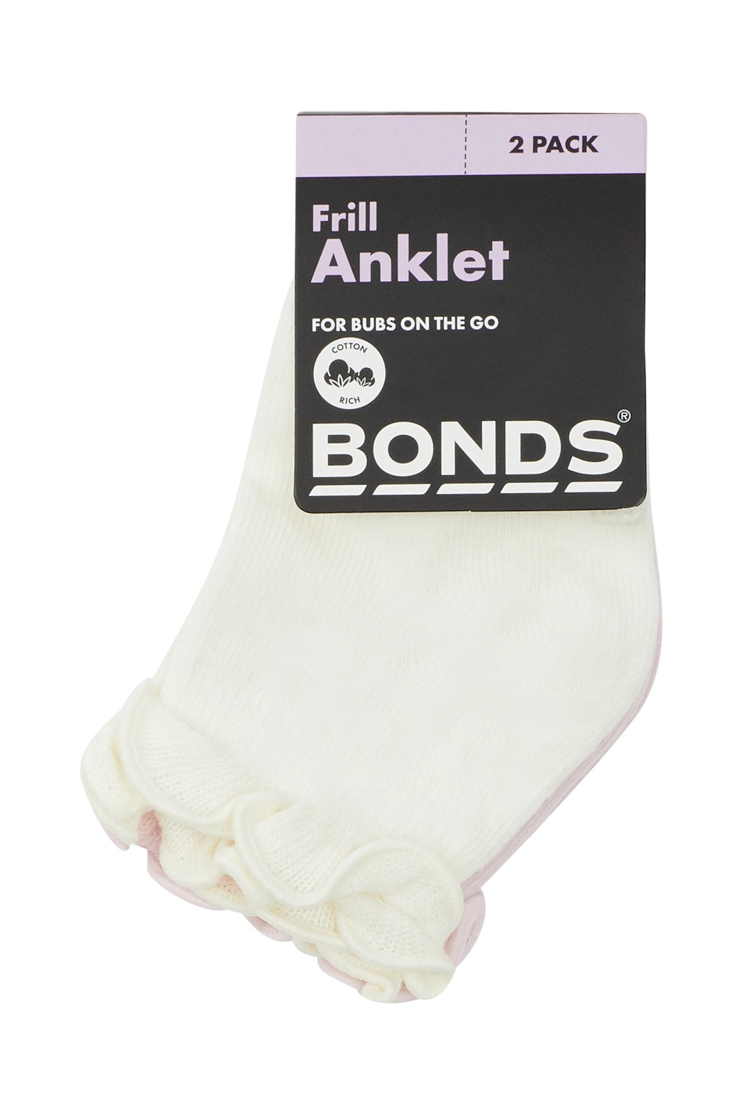 Bonds Baby 2 Pack Frill Anklet Socks 3 of 3