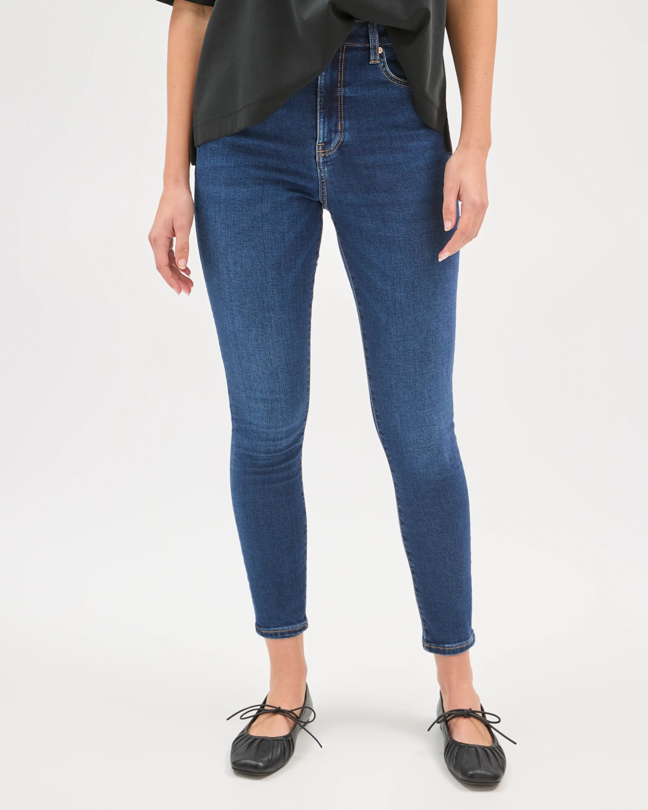High Rise Ankle Length Skinny Denim Jeans - Sophie 4 of 6