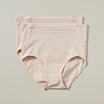 2 Pack Matte and Shine Seamfree Full Briefs