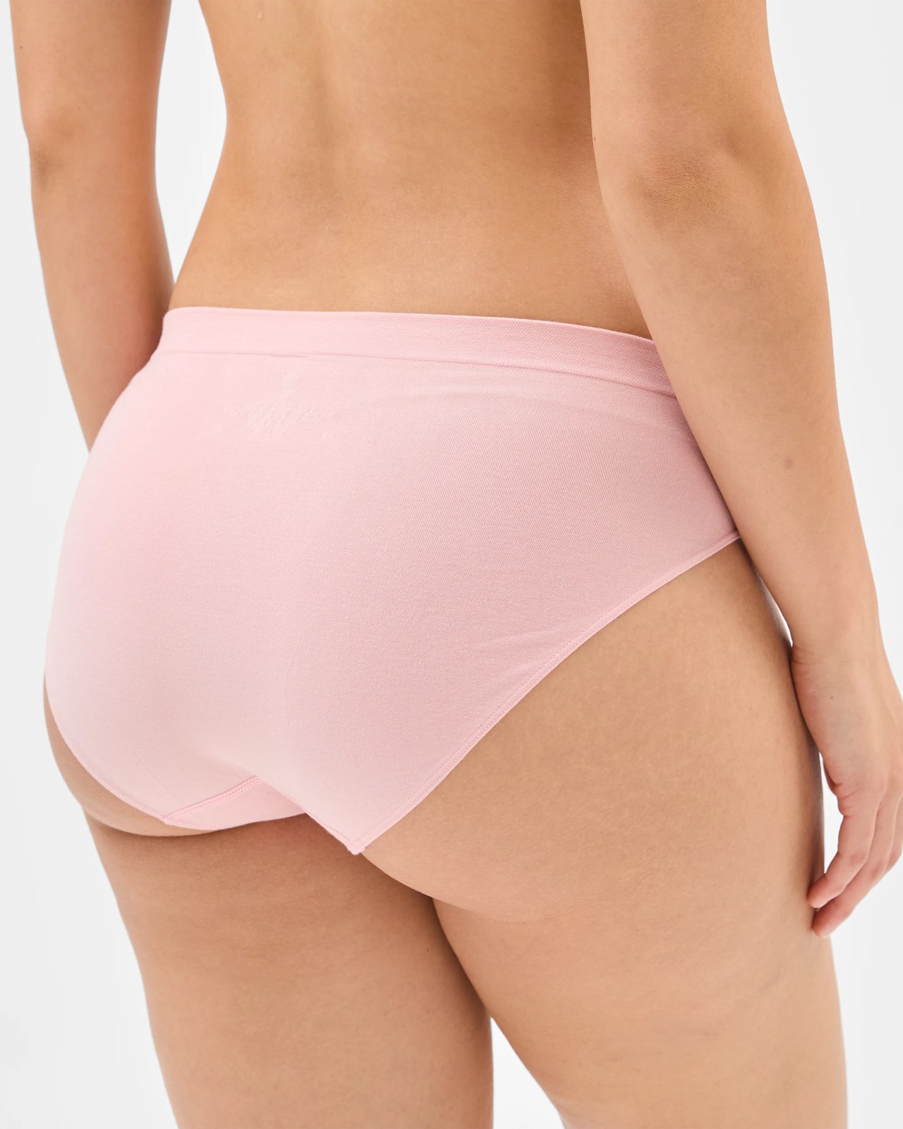 Australian Cotton Blend 2 Pack Seamfree High Cut Briefs - Soft Rose 4 of 4