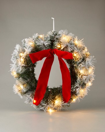 Anko Light Up Flocked Wreath