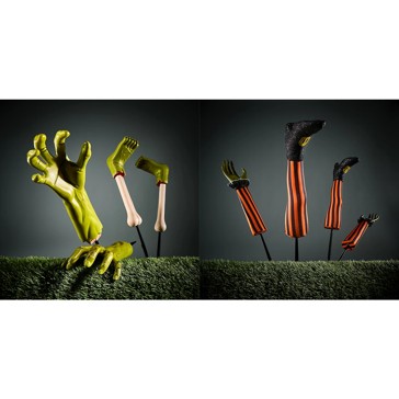 4 Piece Hands and Feet Groundbreaker Stakes, Assorted - Anko
