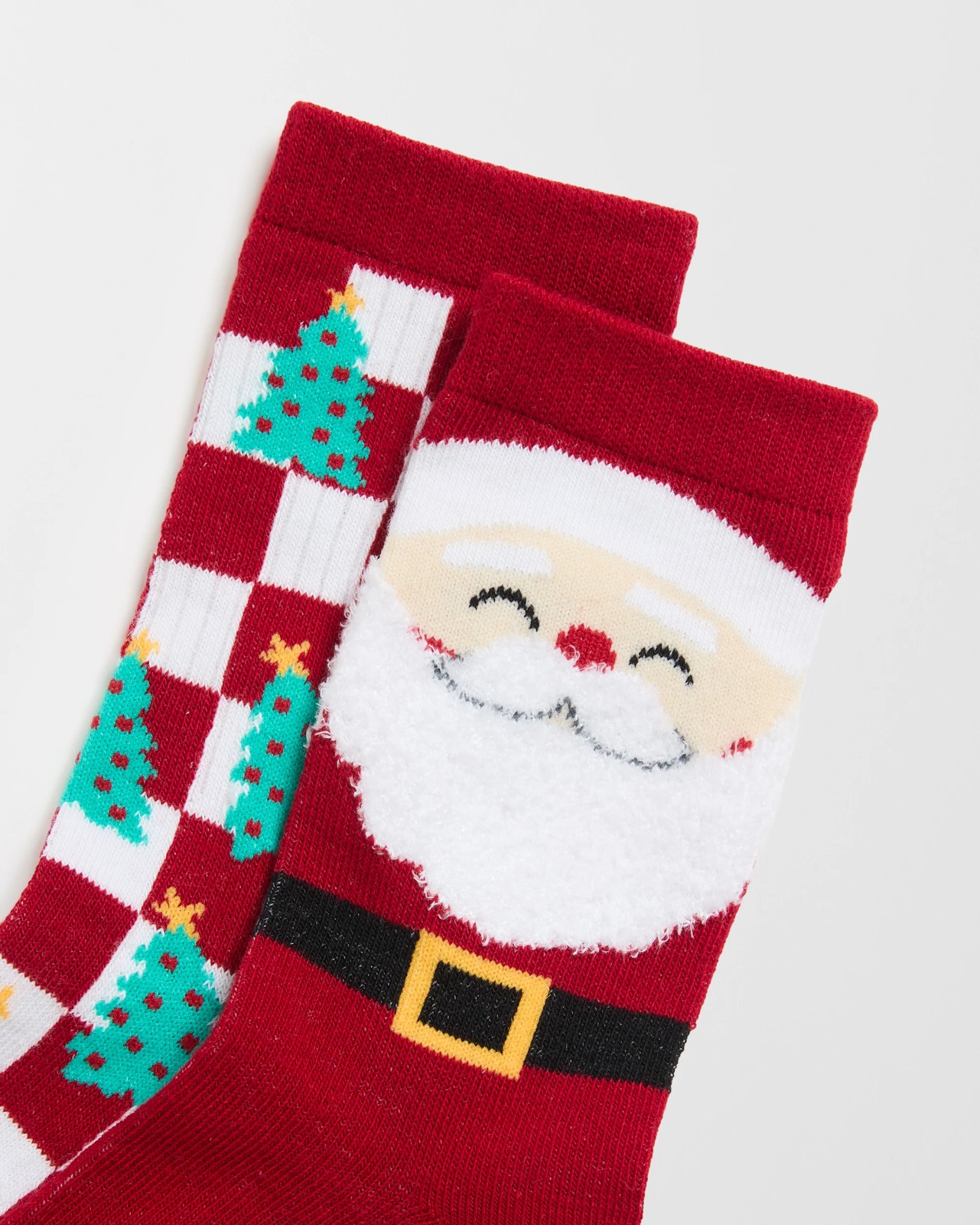 Maxx Cotton Applique Christmas Casual Socks - Santa Red 2 of 3