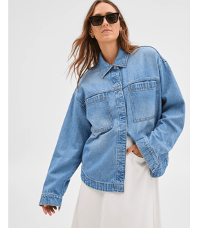 Patch Pocket Denim Shacket