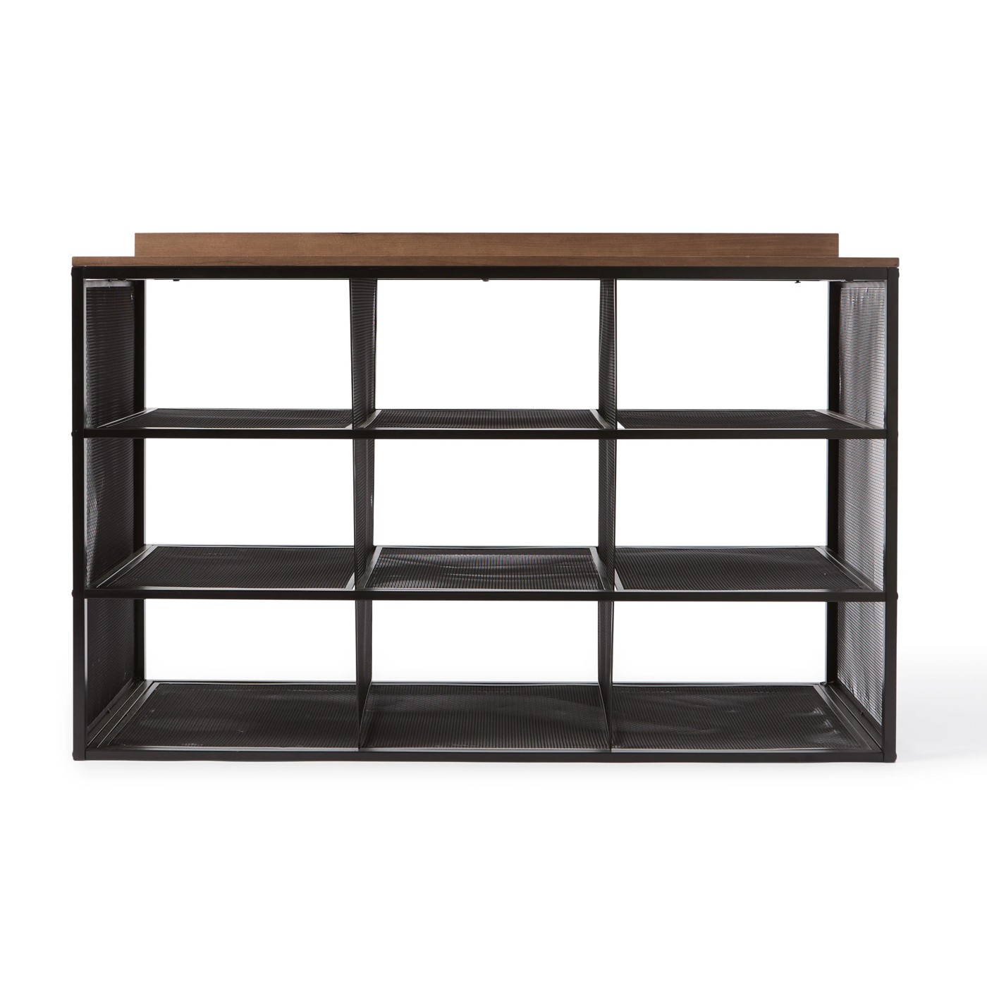 Anko Metal and Walnut Look Shoe Rack 3 of 5