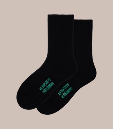 Underworks 2 Pack Bamboo Crew All Day Socks - Black