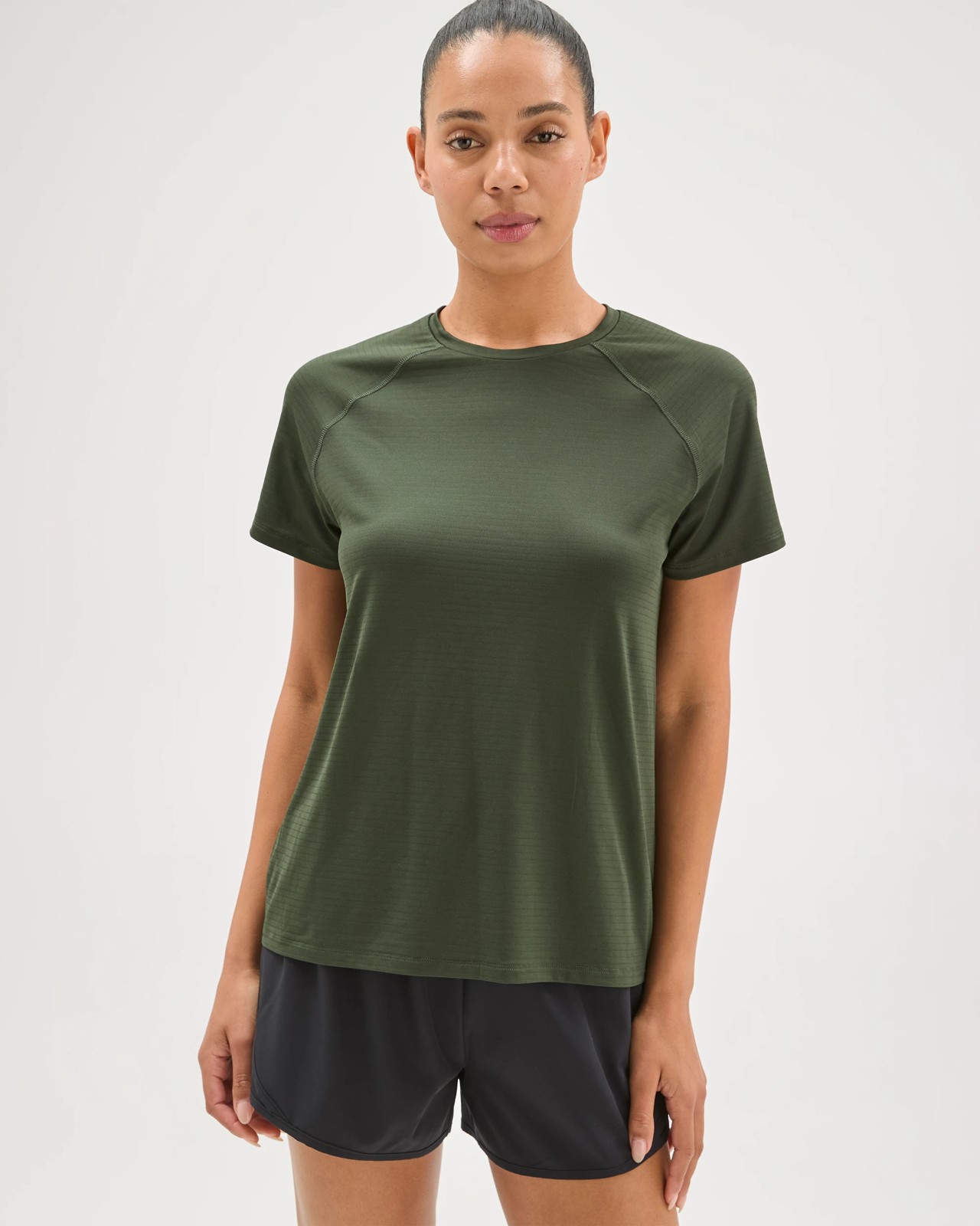 Active Performance Running Crew Neck T-Shirt - Dark Olive 3 of 6