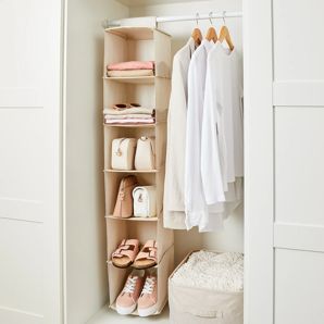 Hanging Organiser, 6 Shelf Linen Look - Anko product image