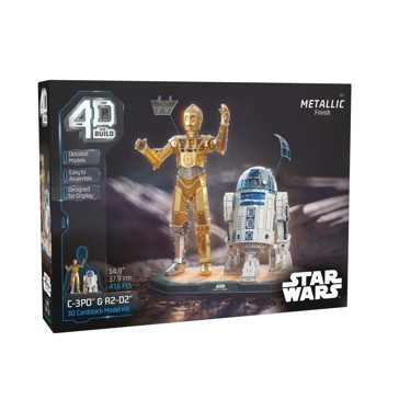 Star Wars C-3PO & R2-D2 3D Puzzle Model Kit Puzzle with Stand from 4D Build