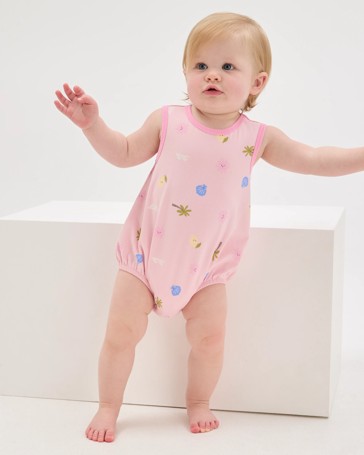 Baby Organic Cotton Sleeveless Bubble Bodysuit