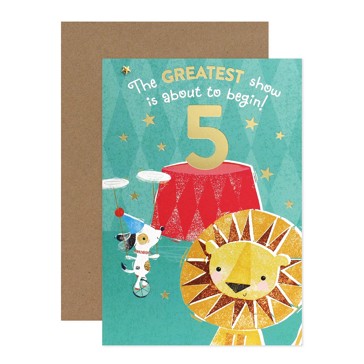 Connections from Hallmark 5th Birthday Card - Circus