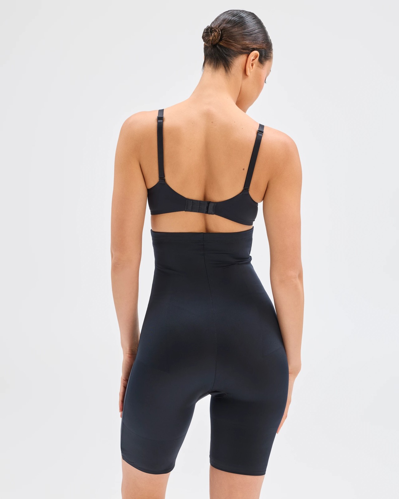 Barely There No Visible Panty Line High Waisted Thigh Shaper Shorts - Black 5 of 6