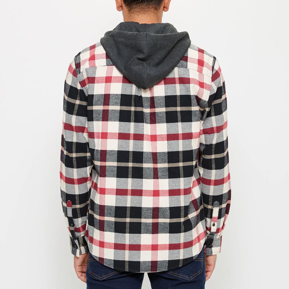 Long Sleeve Hooded Flannel Shirt Target Australia