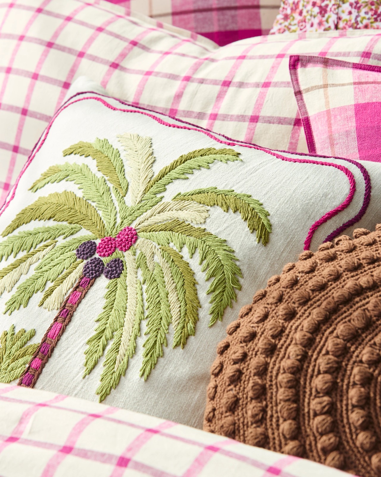 Aster Check Linen/Coton Quilt Cover Set 6 of 6