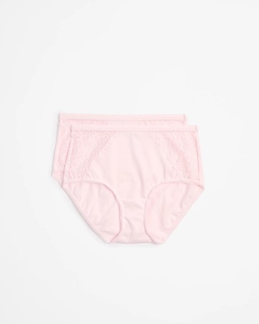 Australian Cotton Blend Cotton and Lace Full Briefs