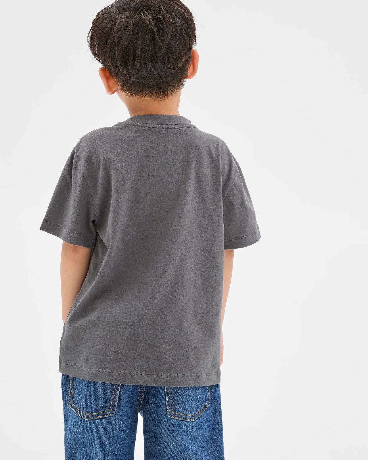 Australian Cotton Short Sleeve T-Shirt - Charcoal 4 of 6