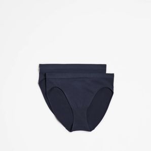 Australian Cotton Blend 2 Pack Seamfree High Cut Briefs thumbnail 2