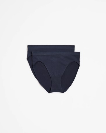 Australian Cotton Blend 2 Pack Seamfree High Cut Briefs