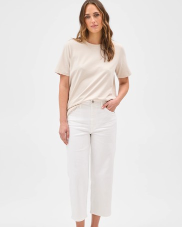 Tara Straight Cropped Denim Jeans