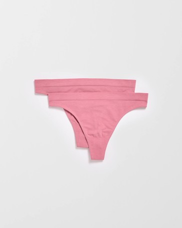 Australian Cotton Blend 2 Pack Seamfree G-String Briefs