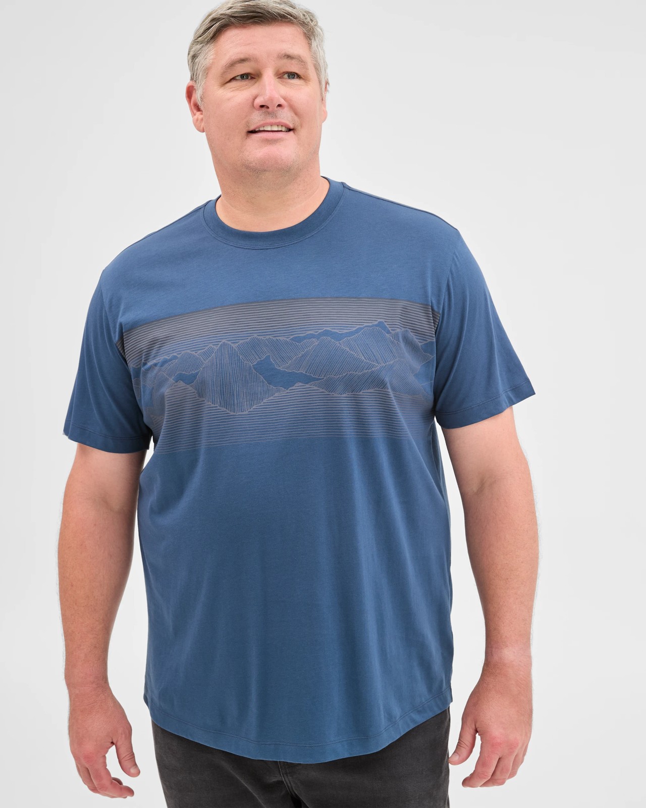 Plus Size Australian Cotton Print T-Shirt - Blue Nights 2 of 5