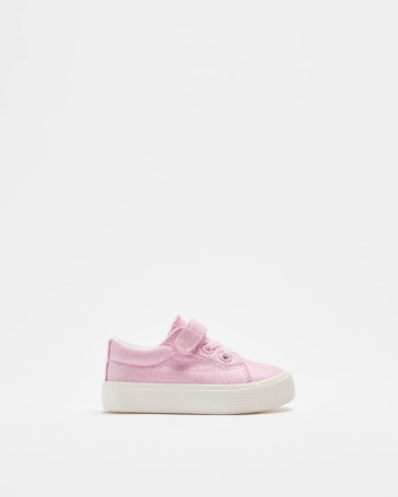 Girls First Walker Baby Glitter Canvas Sneaker