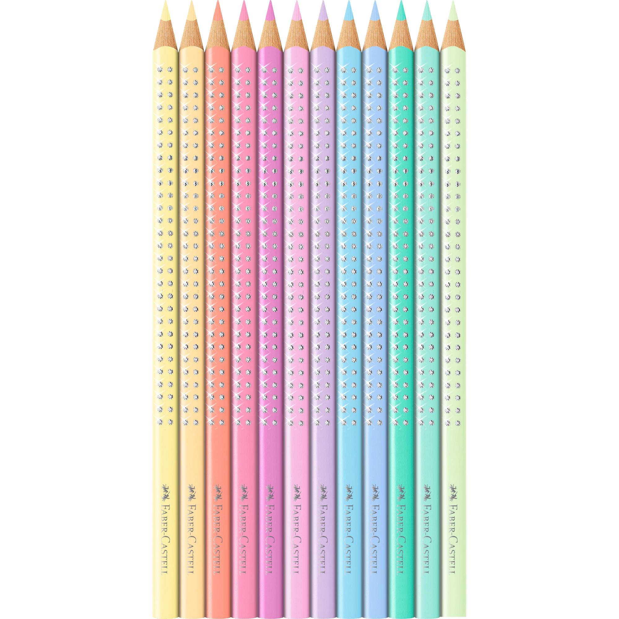 Faber-Castel Sparkle Colour Pencils Pastel 12 Pack | Target Australia