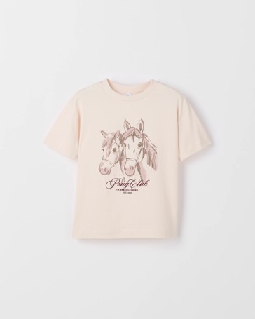 Australian Cotton Longline Print T-Shirt