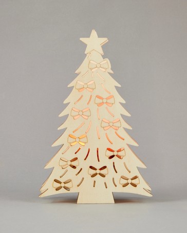 Anko Craft Wood Blank LED Christmas Tree