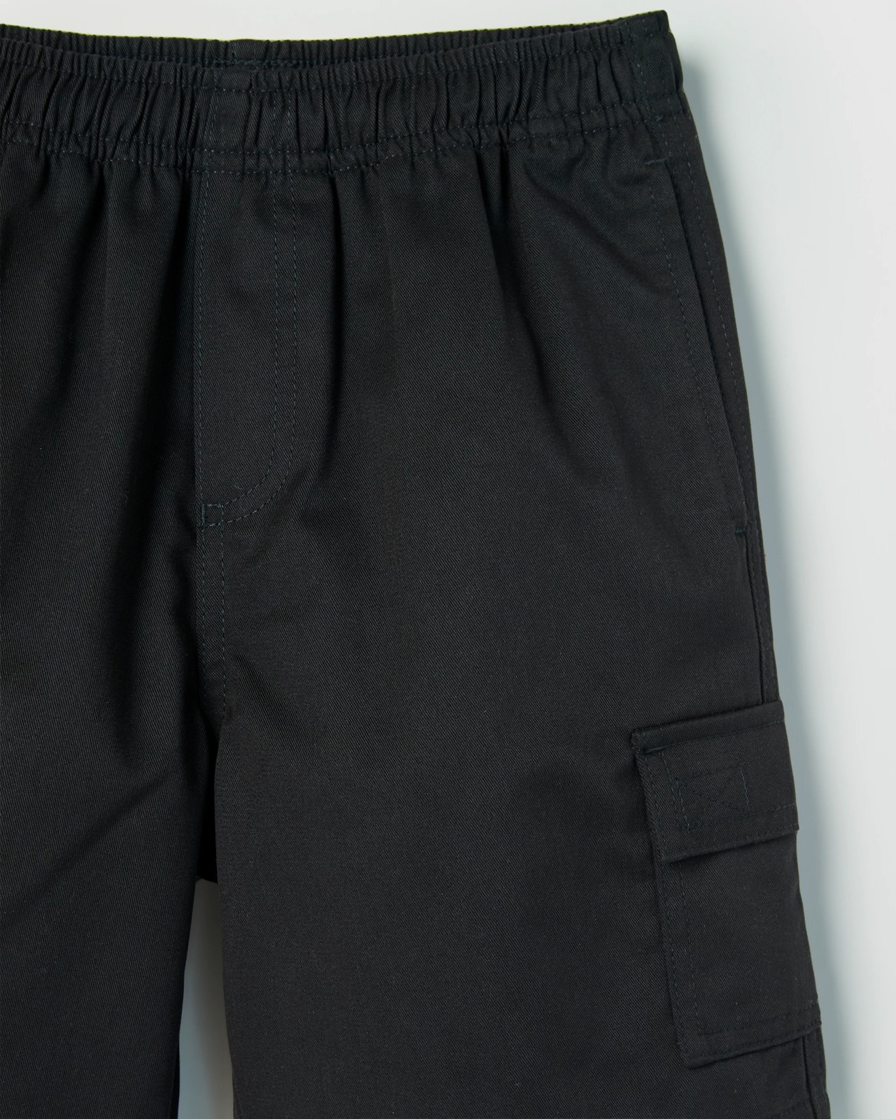 School Drill Cargo Shorts - Black 3 of 3