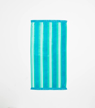 Jacquard Beach Towel - Raleigh Stripe Blue