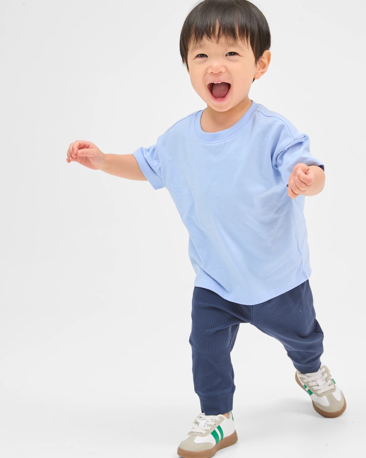 Baby Organic Cotton Plain T-Shirt - Light Blue 2 of 5