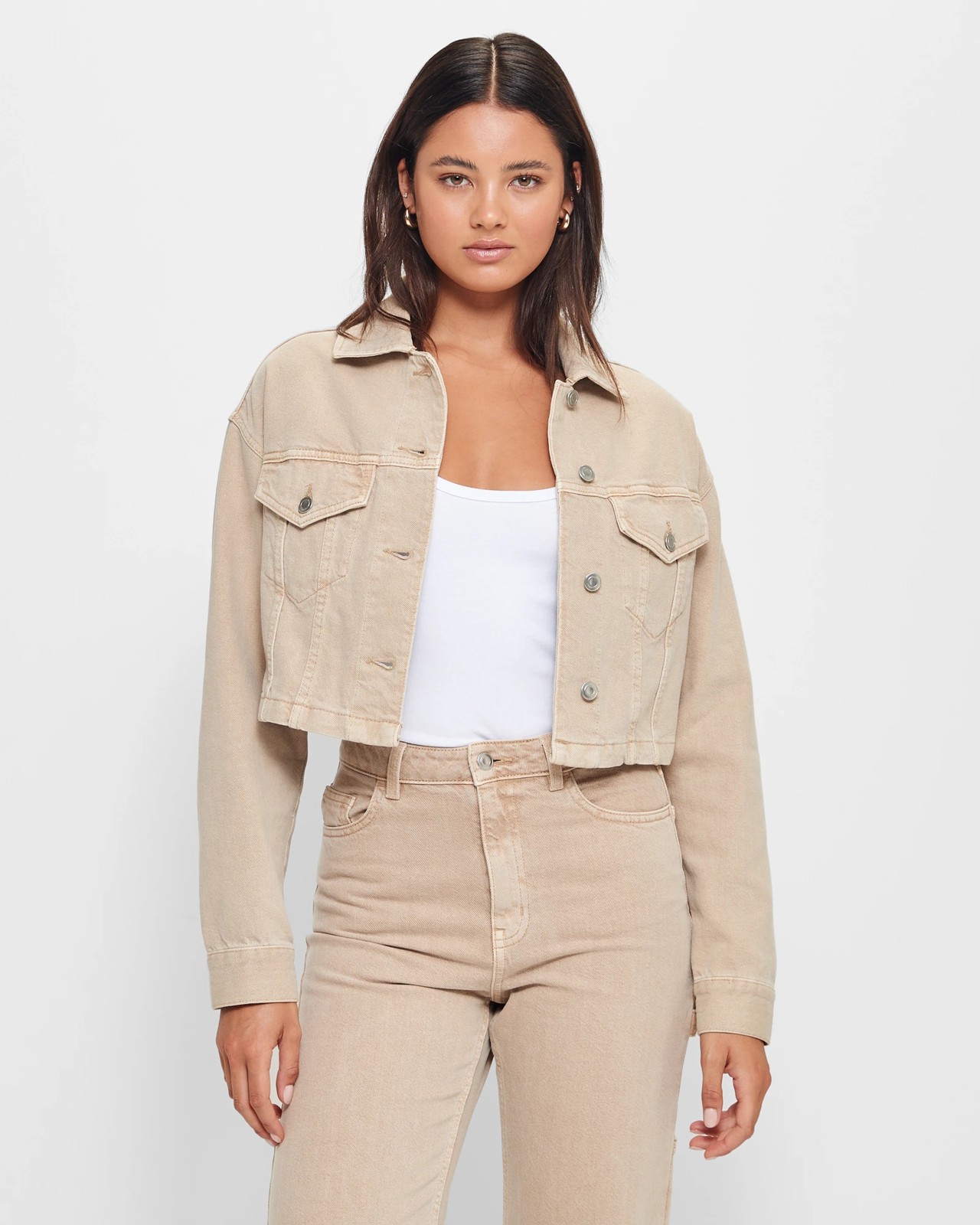 Cropped denim jacket australia sale