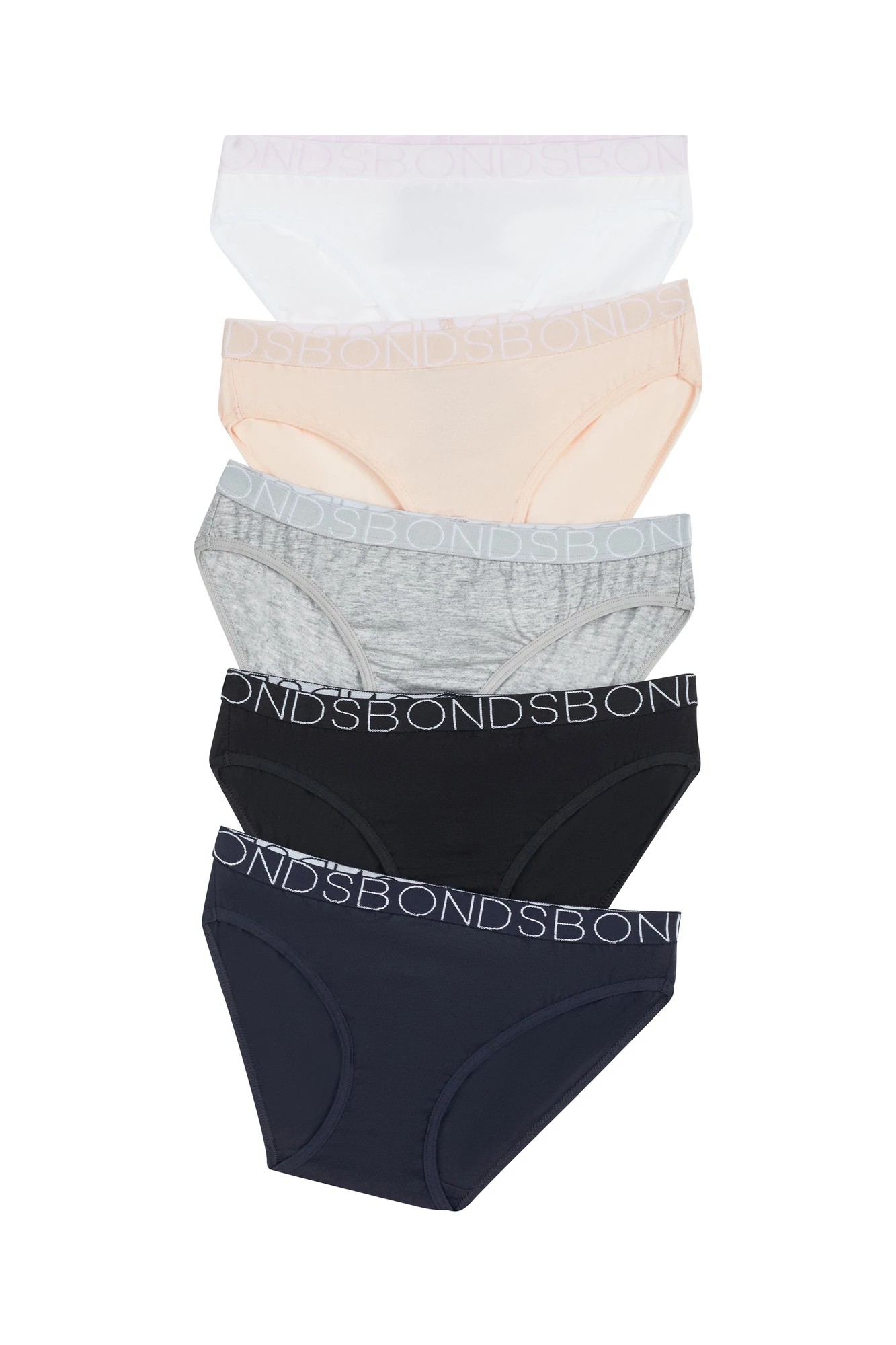 Bonds 4-Pack Girl's Plain Briefs - Size 2-3 for sale online