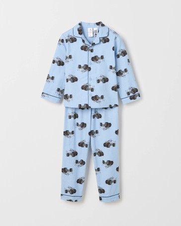 Younger Boys Australian Cotton Long Sleeve Top & Long Length Pants Flannel Pyjama Set