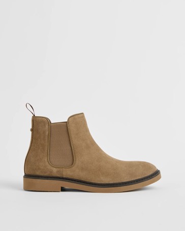 Genuine Leather and Suede Chunky Chelsea Boots - Jason