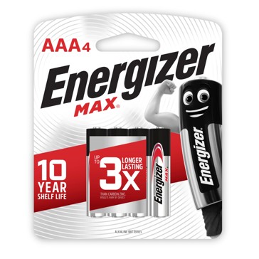Energizer Max AAA E92 - 4 Pack