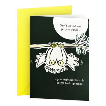 Hallmark Birthday Card - Hanging Owl