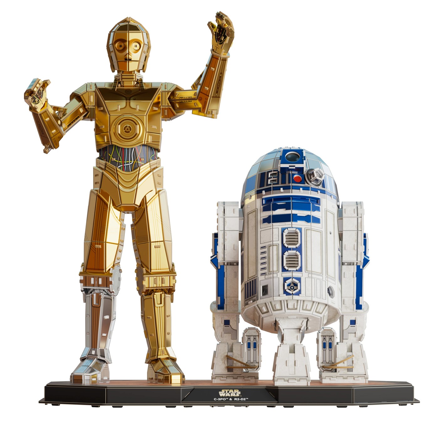 Star Wars C-3PO & R2-D2 3D Puzzle Model Kit Puzzle with Stand from 4D Build 5 of 5