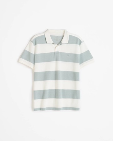 Australian Cotton Stripe Polo Top