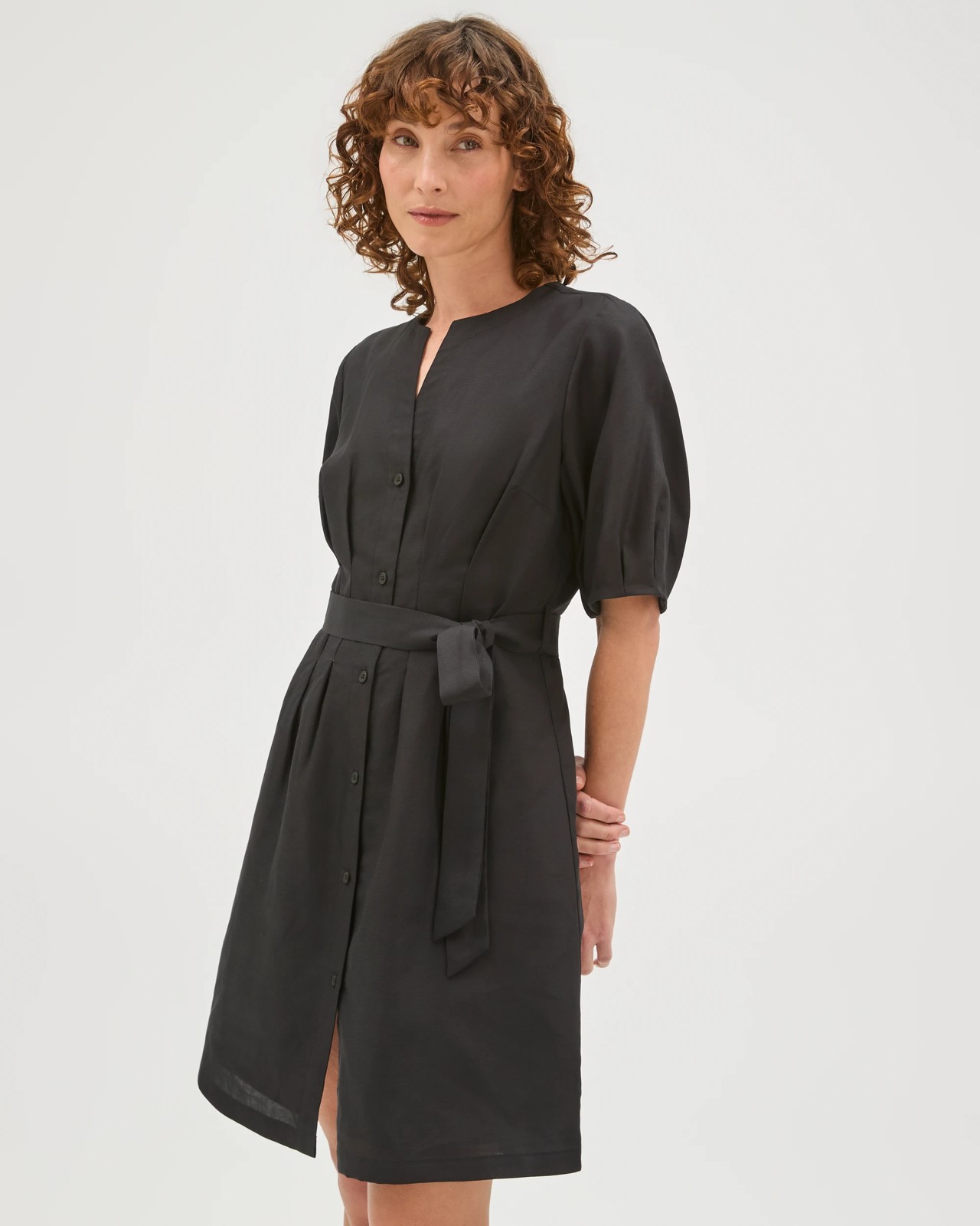 Preview Kylie Seam Mini Dress - Black 4 of 5