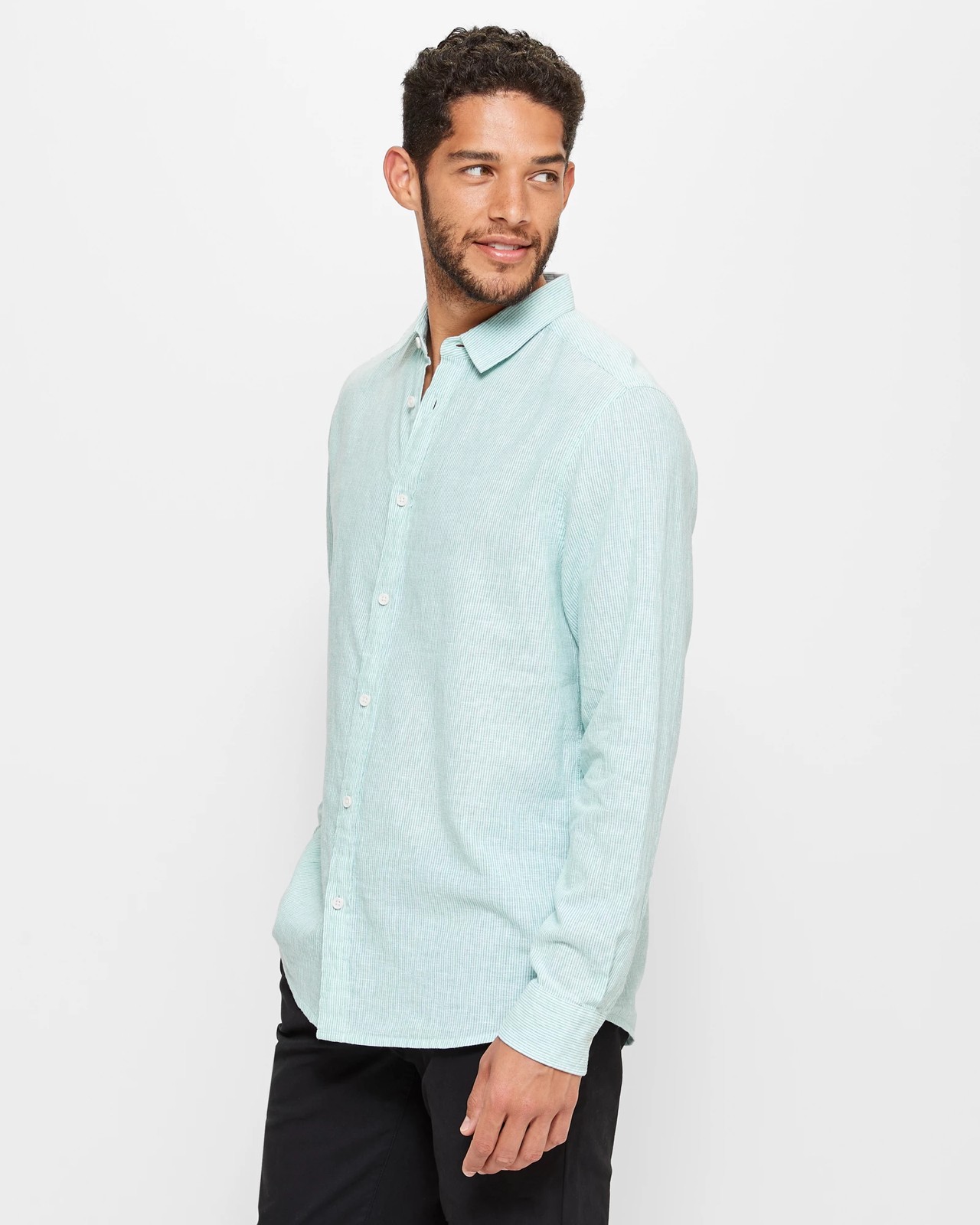 Long Sleeve Linen Blend Shirt | Target Australia